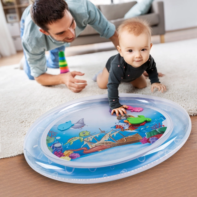 Tummy Time Baby Water Mat/ Inflatable Baby Water Play Mat for Infants and Toddlers Baby Toys-WPY01