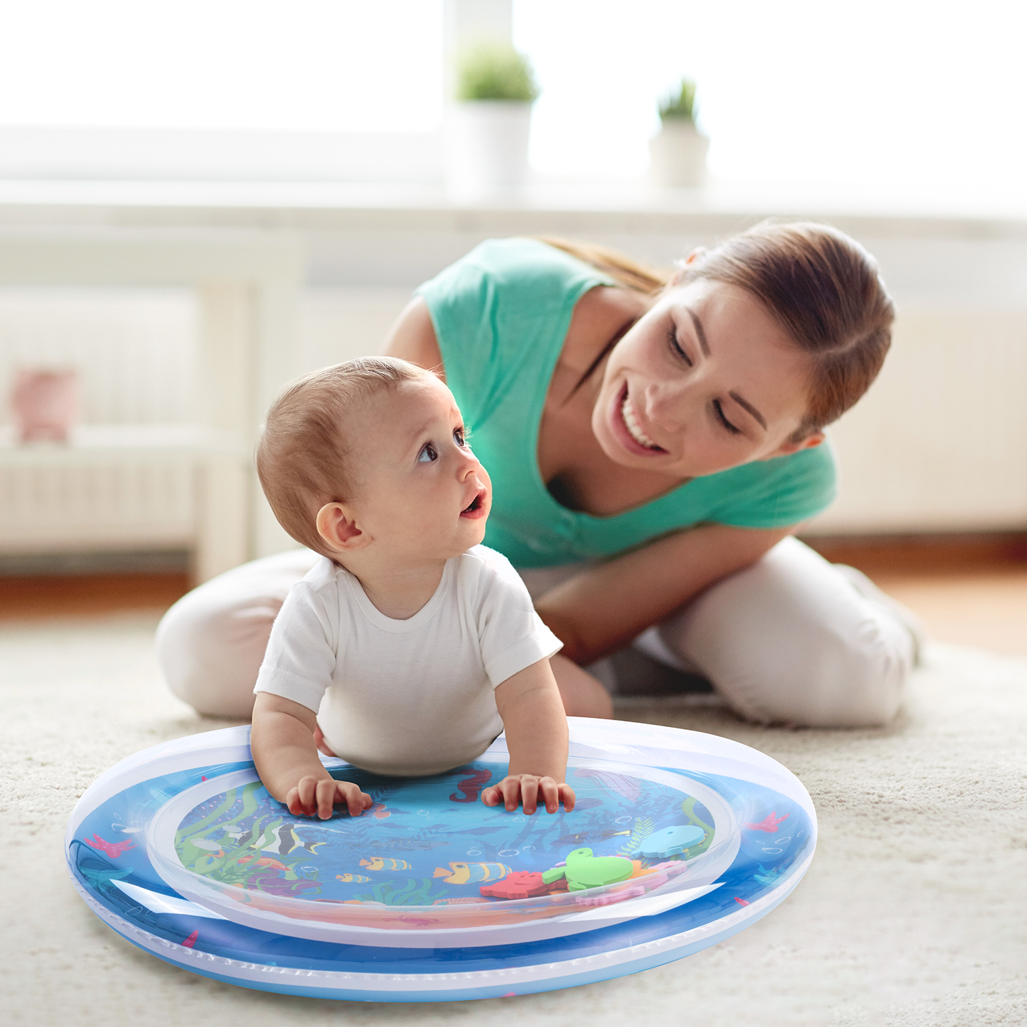 Tummy Time Baby Water Mat Inflatable Baby Water Play Mat for Infants and Toddlers Baby Toys