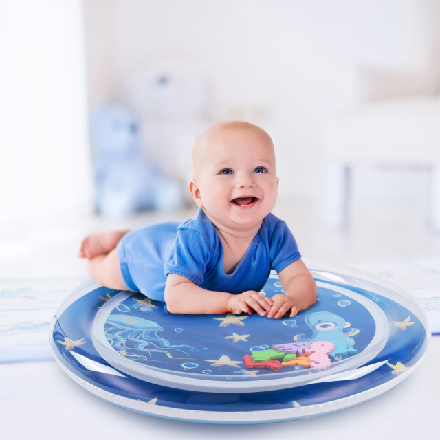 Tummy Time Baby Water Mat/ Inflatable Baby Water Play Mat for Infants and Toddlers Baby Toys-WPY05