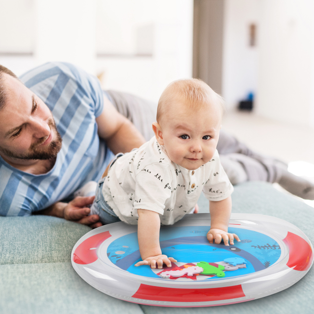 Tummy Time Baby Water Mat/ Inflatable Baby Water Play Mat for Infants and Toddlers Baby Toys-WPY06