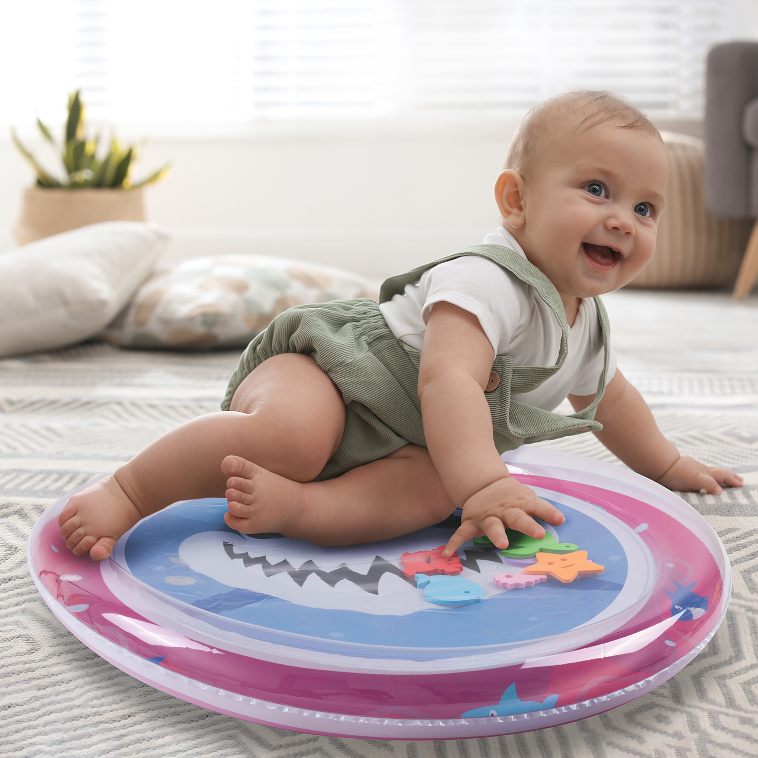 Tummy Time Baby Water Mat/ Inflatable Baby Water Play Mat for Infants and Toddlers Baby Toys-WPY08