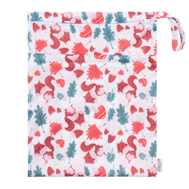 ALVABABY Diaper Wet Dry Bag with Two Zippered Pockets (L49A)