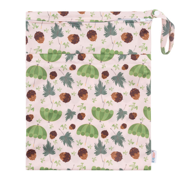ALVABABY Diaper Wet Dry Bag with Two Zippered Pockets (L45A)
