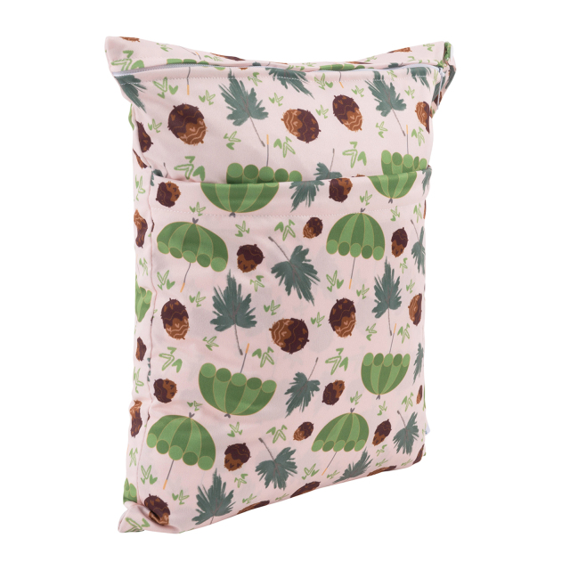 ALVABABY Diaper Wet Dry Bag with Two Zippered Pockets (L45A)