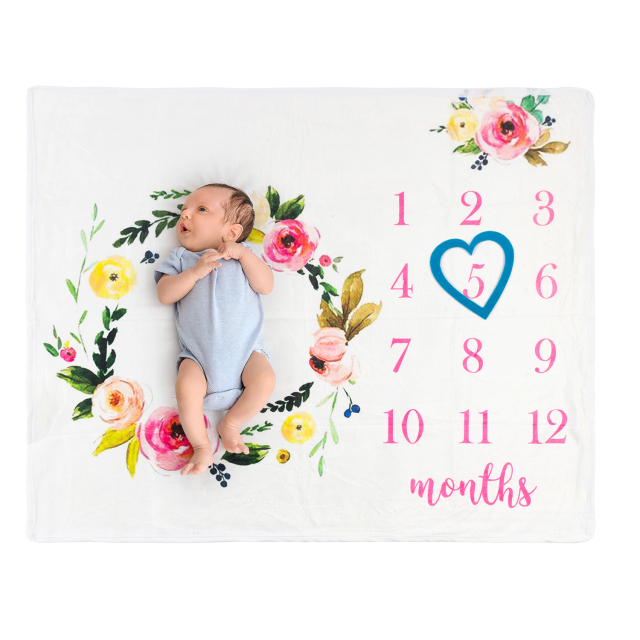 Baby Monthly Milestone Blanket Photography Background Blanket Multifunctional Blanket -BJT10