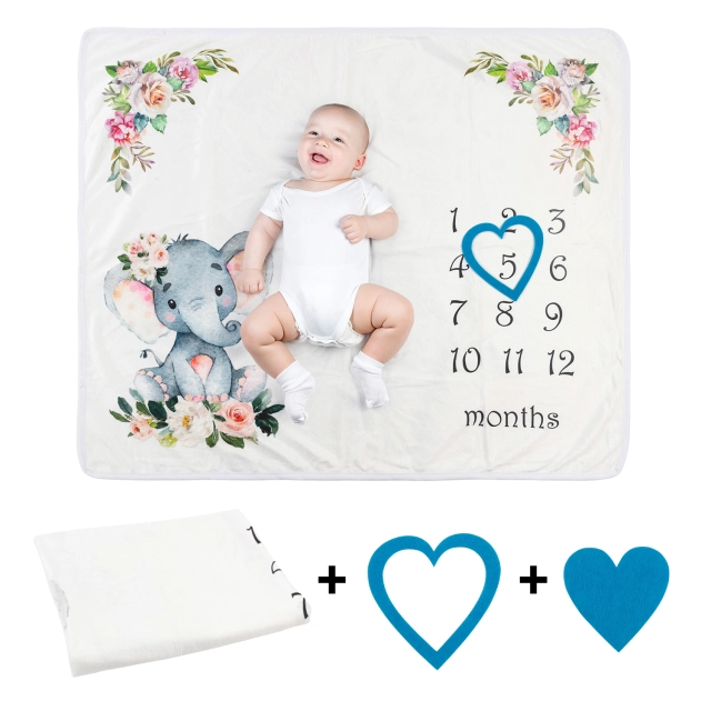 Baby Monthly Milestone Blanket Photography Background Blanket Multifunctional Blanket -BJT06