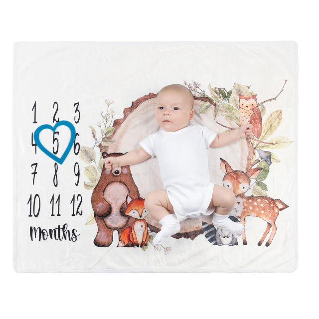 Baby Monthly Milestone Blanket Photography Background Blanket Multifunctional Blanket -BJT03