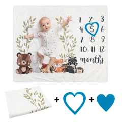 Baby Monthly Milestone Blanket Photography Background Blanket Multifunctional Blanket -BJT02