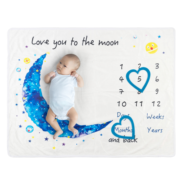 Baby Monthly Milestone Blanket Photography Background Blanket Multifunctional Blanket -BJT01