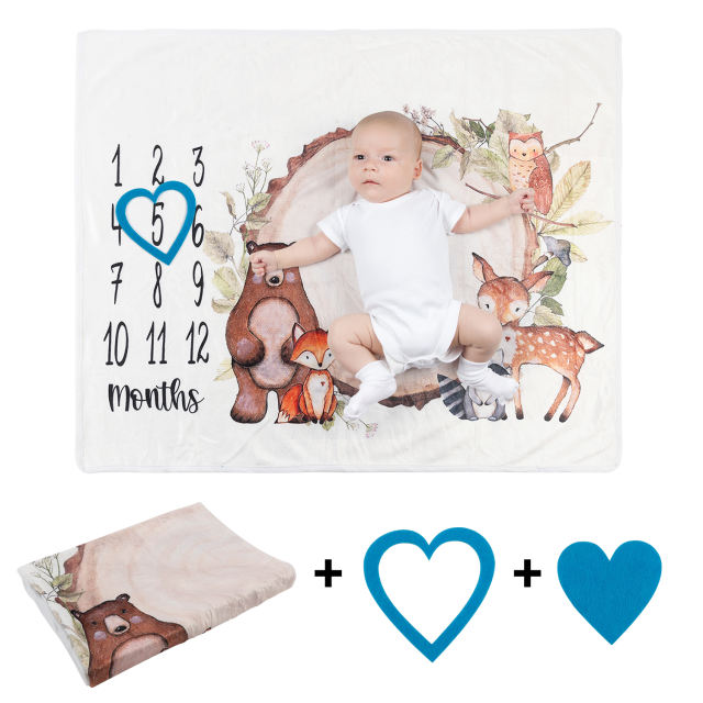(10 patterns) Baby Monthly Milestone Blanket Photography Background Blanket Multifunctional Blanket