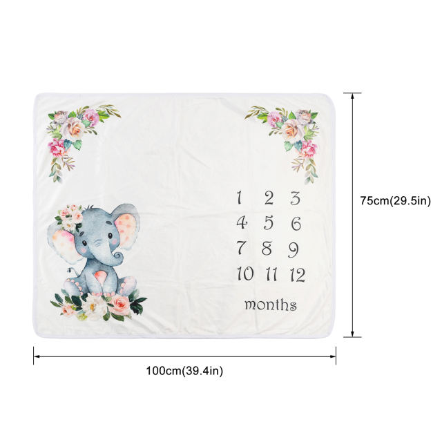 Baby Monthly Milestone Blanket Photography Background Blanket Multifunctional Blanket -BJT06