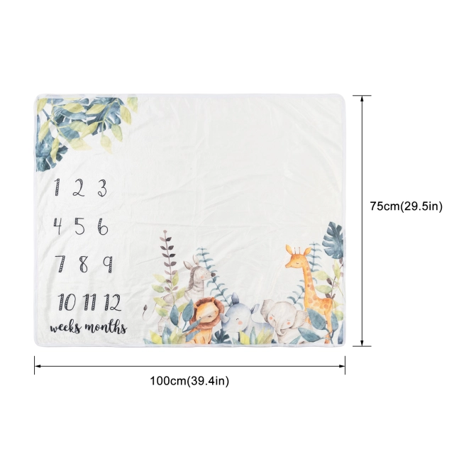Baby Monthly Milestone Blanket Photography Background Blanket Multifunctional Blanket -BJT05