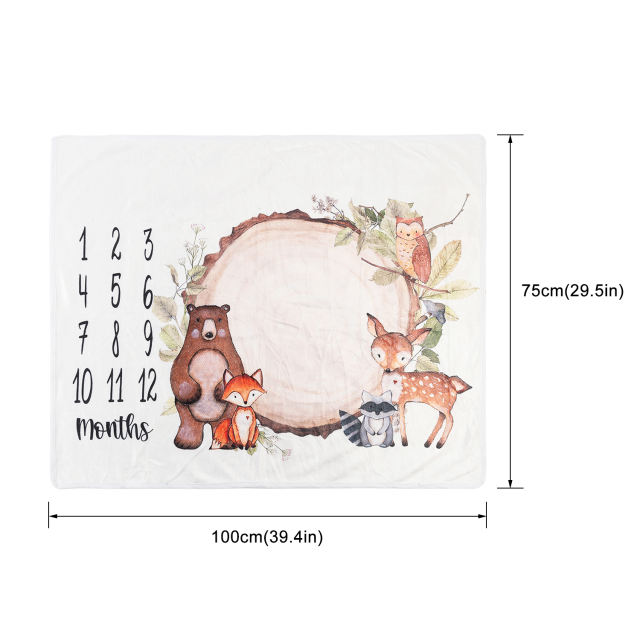Baby Monthly Milestone Blanket Photography Background Blanket Multifunctional Blanket -BJT03