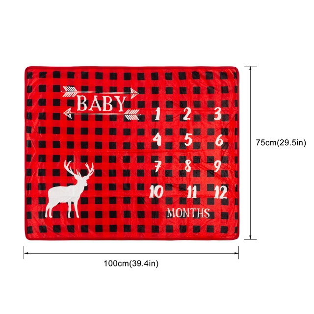 Baby Monthly Milestone Blanket Photography Background Blanket Multifunctional Blanket -BJT07