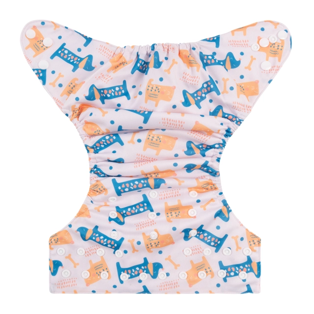 ALVABABY One Size Positioning Printed Cloth Diaper-Dogs(YDP139A)