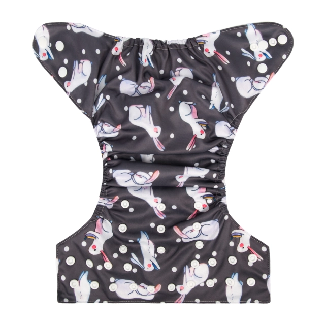 ALVABABY One Size Print Pocket Cloth Diaper -Rabbit （NK39A）