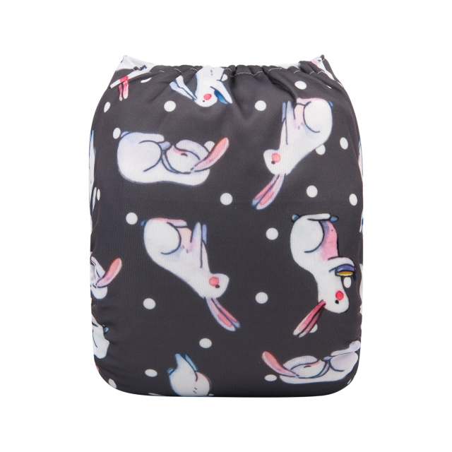 ALVABABY One Size Print Pocket Cloth Diaper -Rabbit （NK39A）