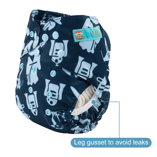 ALVABABY Diaper Cover with Double Gussets -(DC-H091)