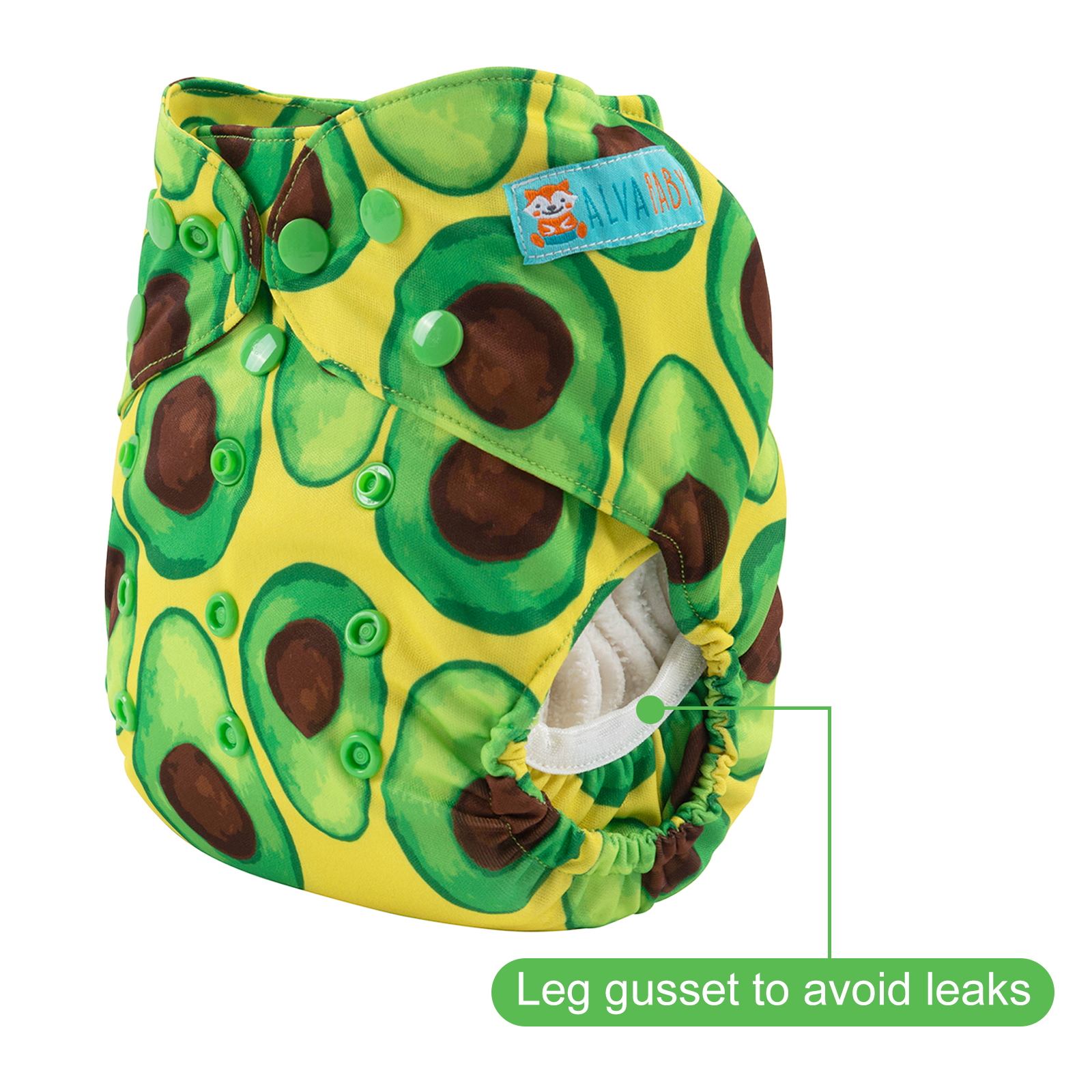 Reusable Cloth Diaper Cover with Snap Closure Cloth Diaper Shell for Prefold Flat or Fitted Diaper Inserts -(DC-H400)