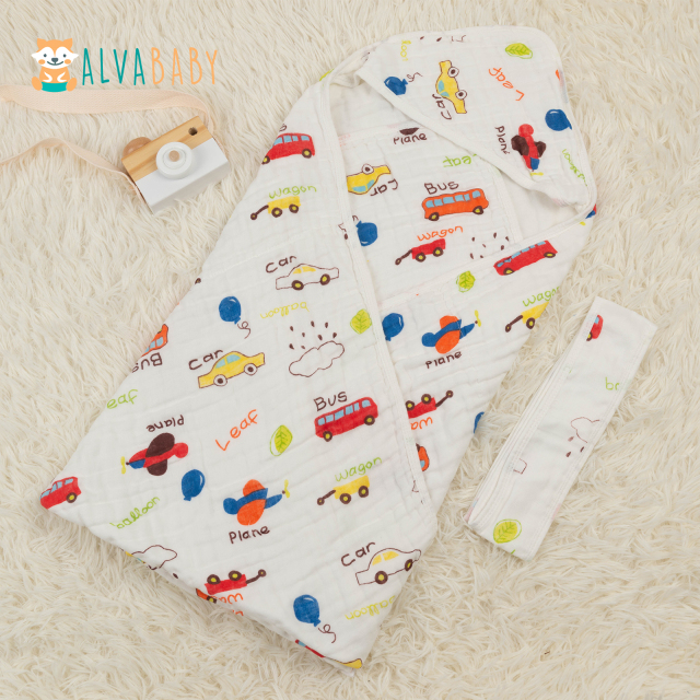 (6 patterns) Cotton Muslin Baby Bath Towel