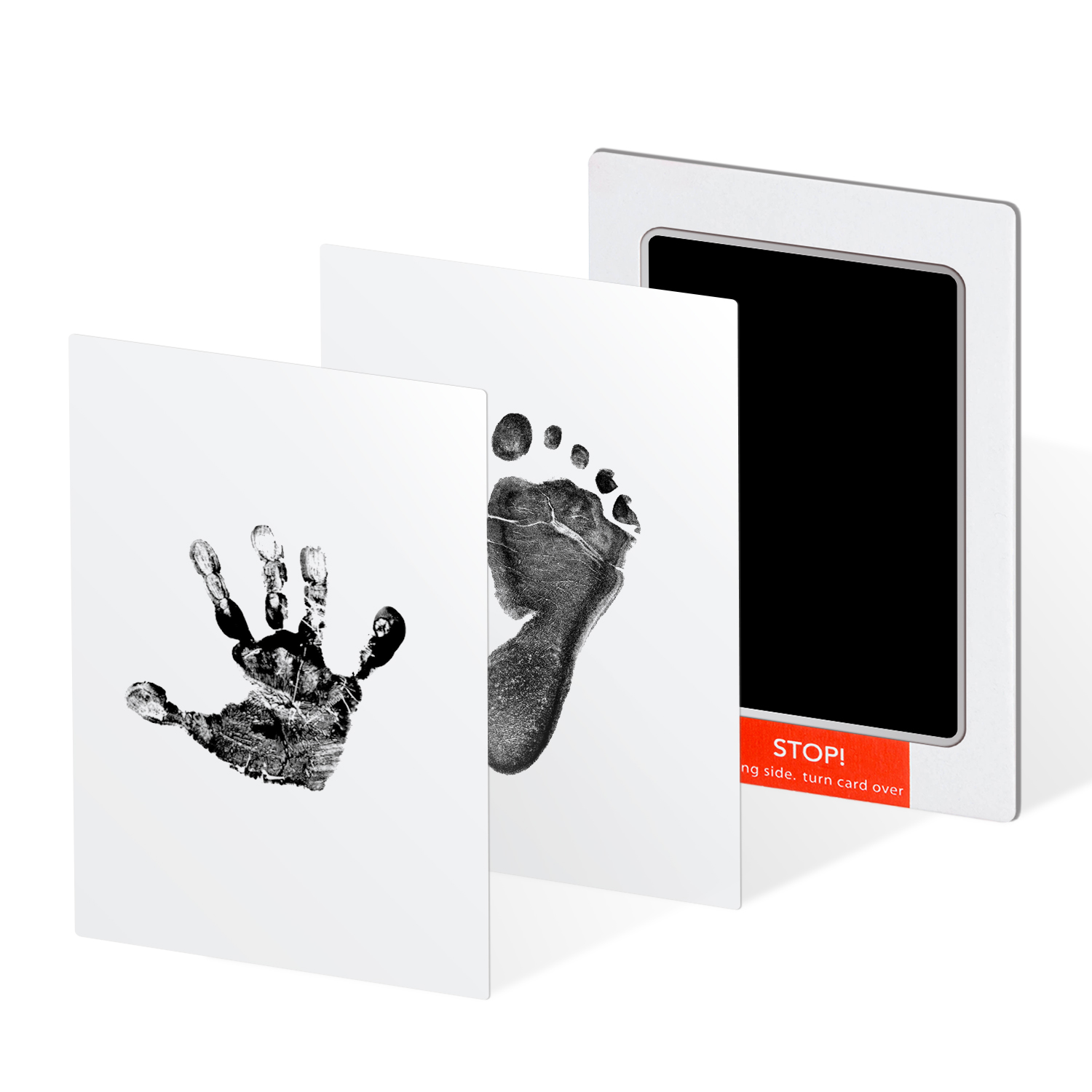 Black and Blue Ink Pads and Cards, Baby Handprint and Footprint