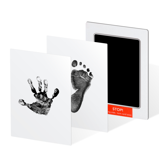 Newborn Baby Handprint or Footprint Clean-Touch Ink Pad, 2 White