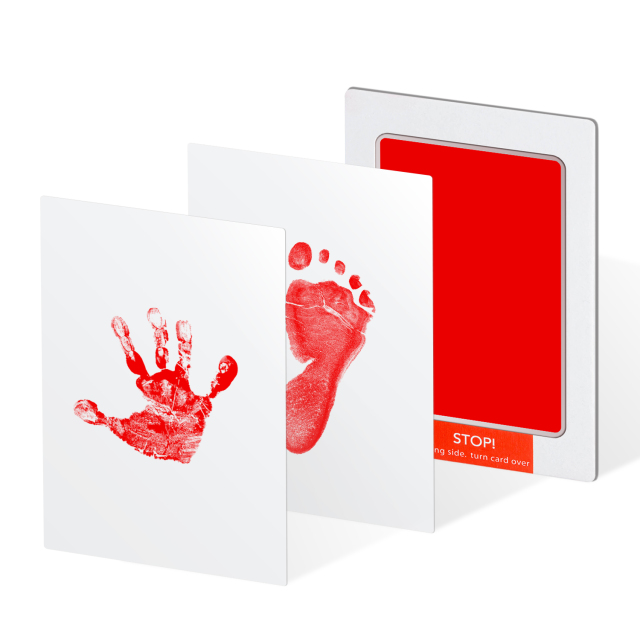 (2 colors) Newborn Handprint and Footprint Ink Pad Kit