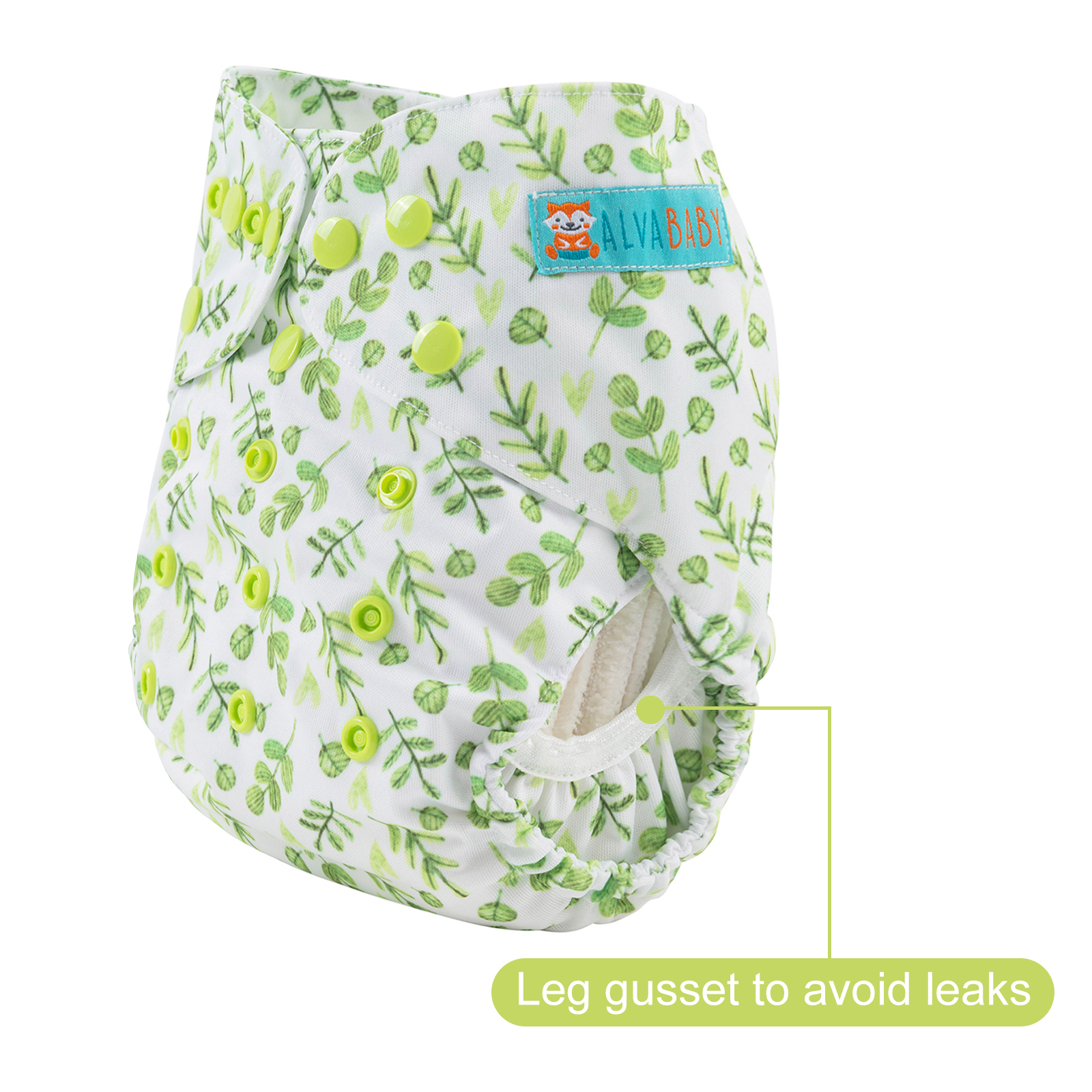 Reusable Cloth Diaper Cover with Snap Closure Cloth Diaper Shell for Prefold Flat or Fitted Diaper Inserts -(DC-H187)