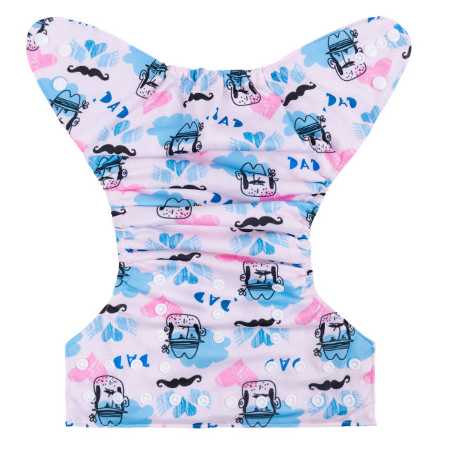 ALVABABY One Size Positioning Printed Cloth Diaper-(YDP145A)