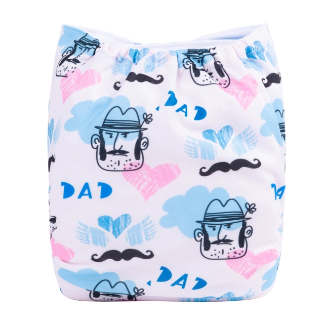 ALVABABY One Size Positioning Printed Cloth Diaper-(YDP145A)