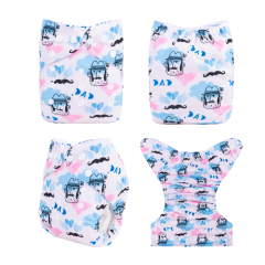 ALVABABY One Size Positioning Printed Cloth Diaper-(YDP145A)