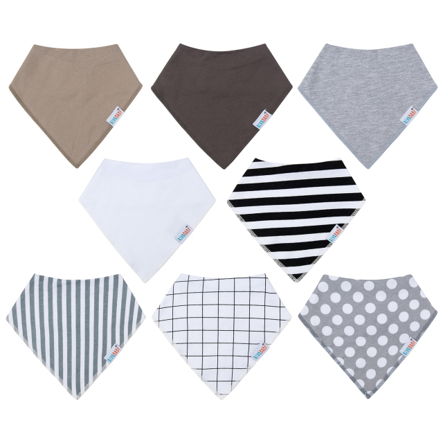 ALVABABY Baby Drool Bandana Bibs 8 Pieces