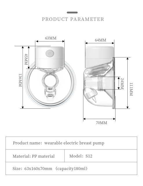 Pack of 2 ALVABABY Wearable Electric Breast Pump