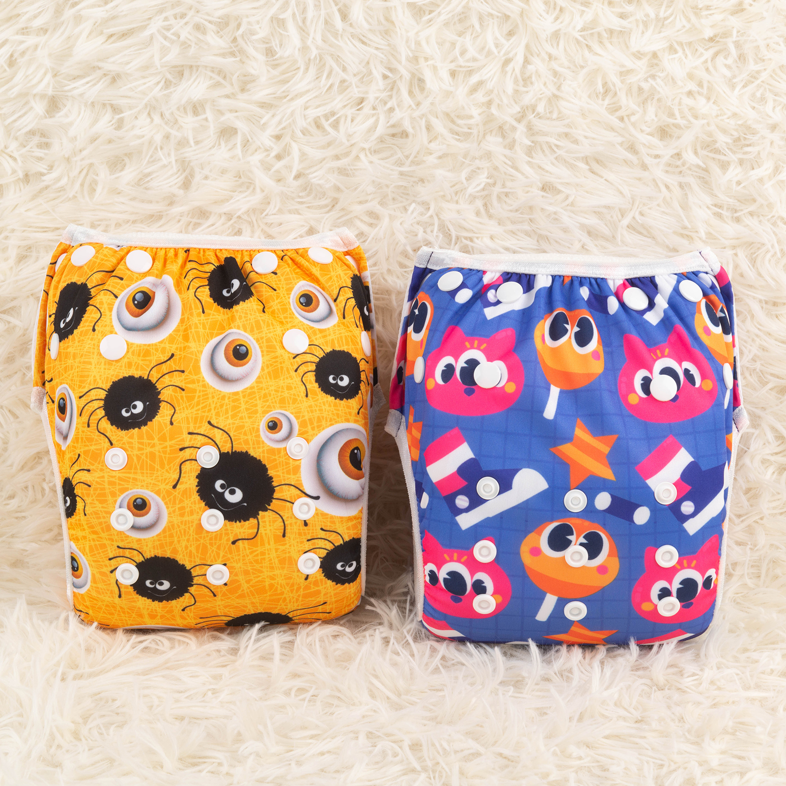 ALVABABY 2PCS Reusable Swim Diaper - Adjustable One Size Swimwear for Infants & Toddlers (2SW-WZ23)