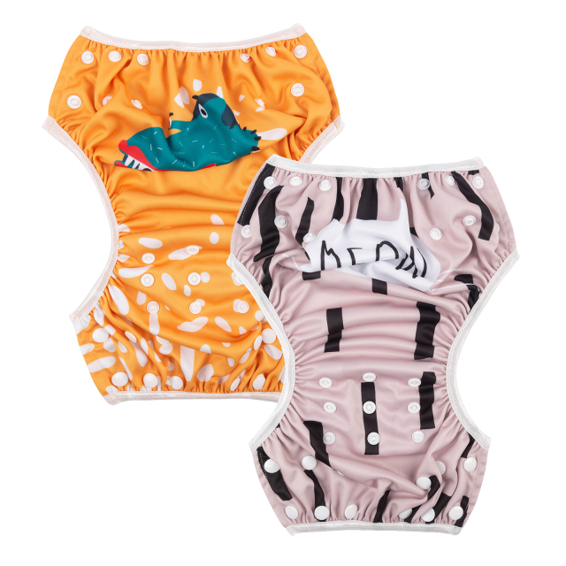 ALVABABY 2PCS Printed Swim Diapers (2SW-WZ18)