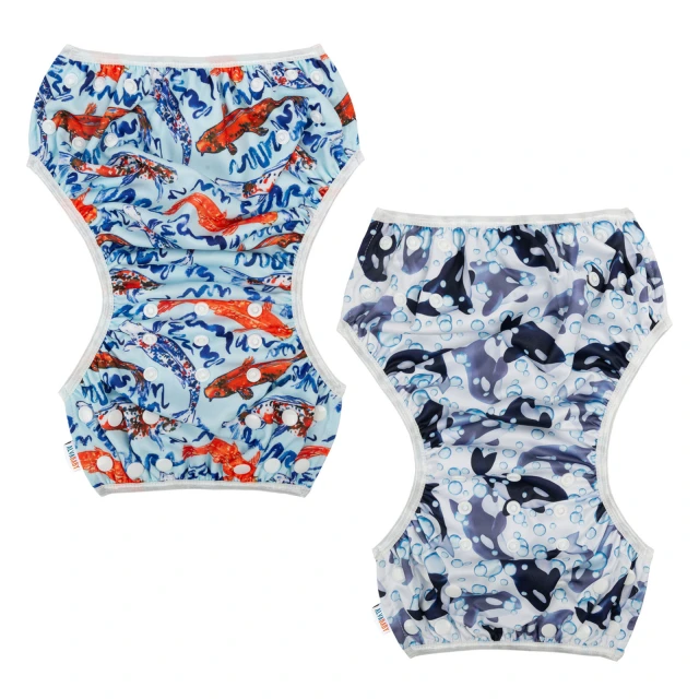 ALVABABY 2PCS Printed Swim Diapers (2SW-WZ21)