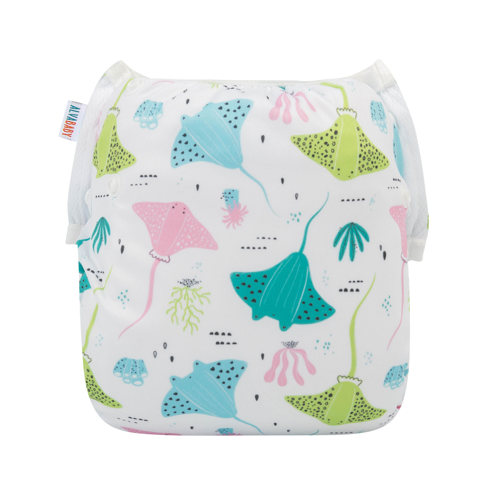 ALVABABY 2PCS Reusable Swim Diaper - Adjustable One Size Swimwear for Infants & Toddlers (2SW-WZ20)