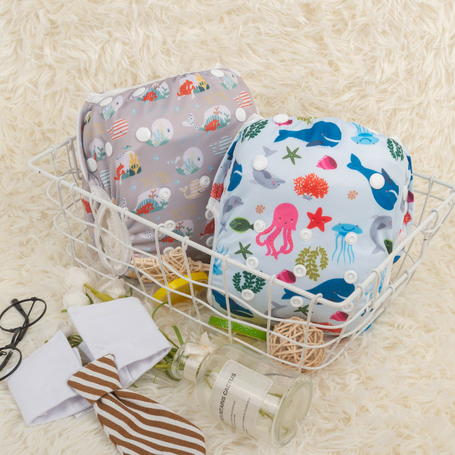 ALVABABY 2PCS Printed Swim Diapers (2SW-WZ22)