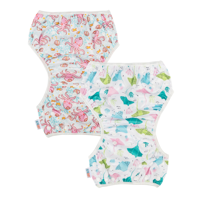 ALVABABY 2PCS Printed Swim Diapers (2SW-WZ20)