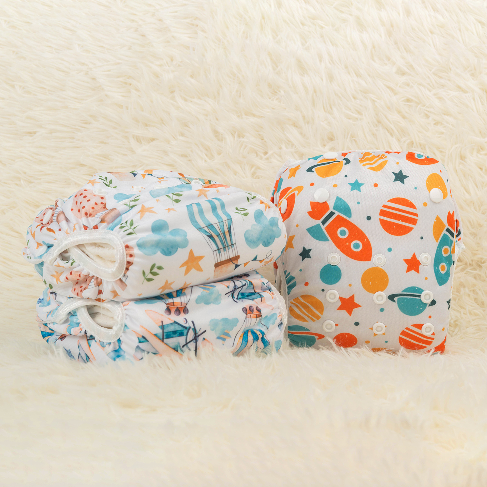 ALVABABY 3PCS Reusable Swim Diaper - Adjustable One Size Swimwear for Infants & Toddlers (3SW-WZ12)