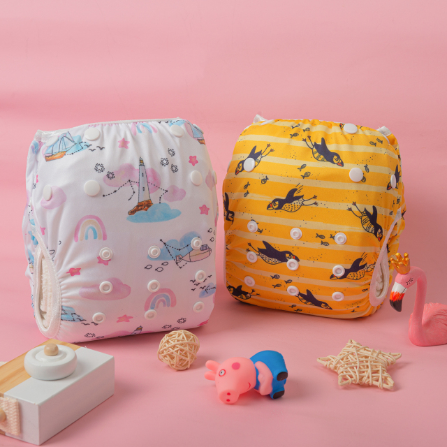 ALVABABY 2PCS Printed Swim Diapers (2SW-WZ14)
