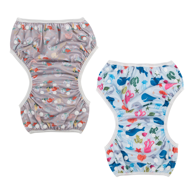 ALVABABY 2PCS Printed Swim Diapers (2SW-WZ22)