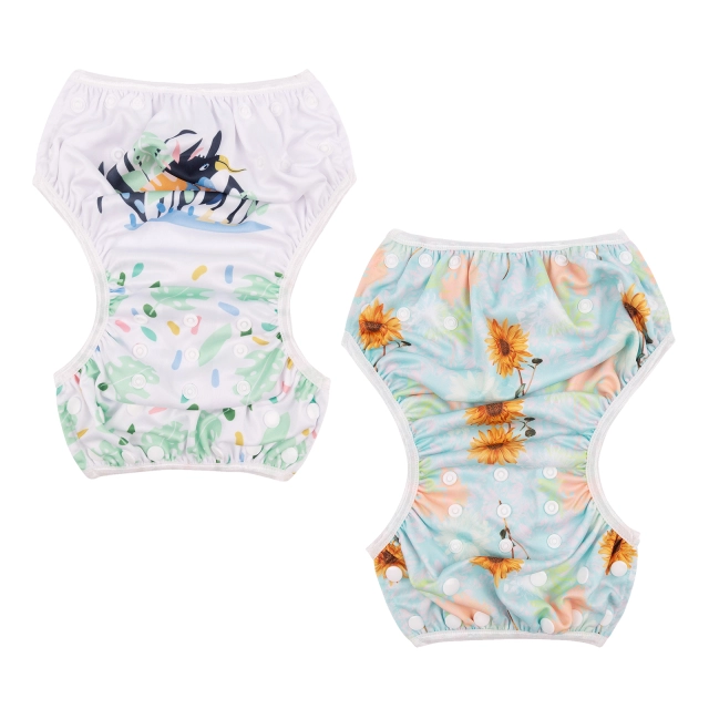 ALVABABY 2PCS Printed Swim Diapers (2SW-WZ15)