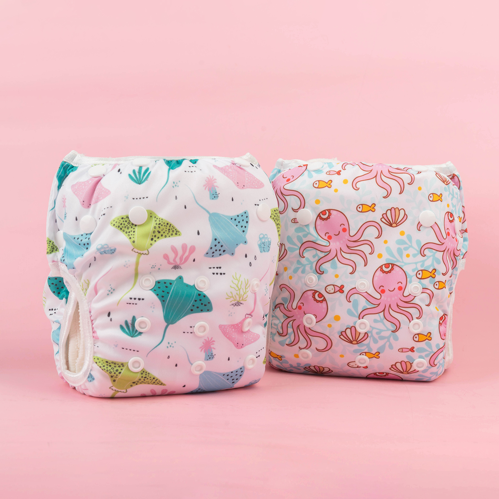 ALVABABY 2PCS Reusable Swim Diaper - Adjustable One Size Swimwear for Infants & Toddlers (2SW-WZ20)