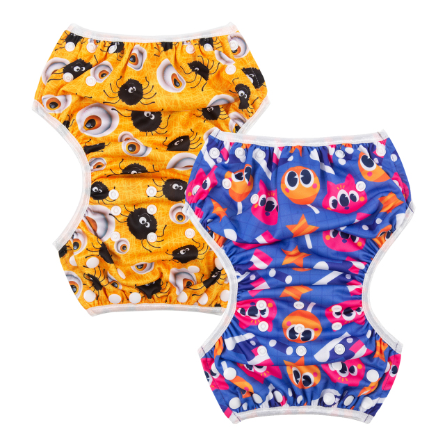 ALVABABY 2PCS Printed Swim Diapers (2SW-WZ23)