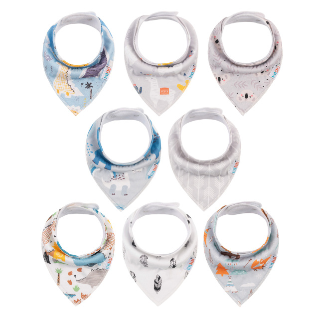 ALVABABY Baby Drool Bandana Bibs 8 Pieces