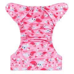 ALVABABY One Size Positioning Printed Cloth Diaper-Birds(YDP151A)