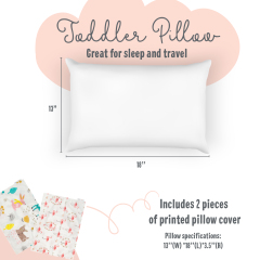 ALVABABY Toddler Pillow with 2 Pillowcases (Z-2TPW08A)