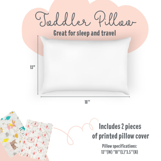 ALVABABY Toddler Pillow with 2 Pillowcases (Z-2TPW08A)