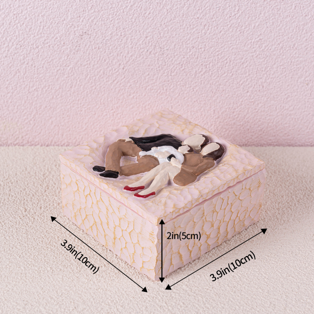 ALVABABY Sculpted Hand-Painted Keepsake Resin Box-SZH01